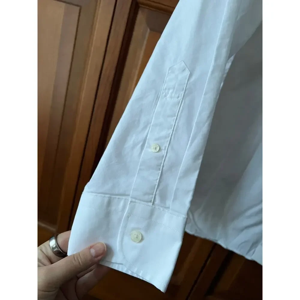NWT J. Crew Men's Tailored Performance Bowery Dress Shirt Slim Fit White 17/35